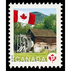 canada stamp 2350b flag over keremeos grist mill keremeos bc p 2010