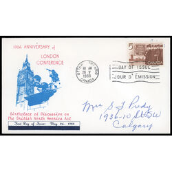 canada stamp 448 canadian delegation 5 1966 FDC PC 044