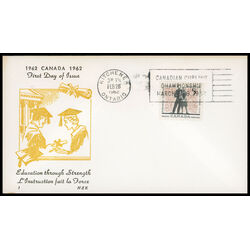 canada stamp 396 students 5 1962 FDC PC 036
