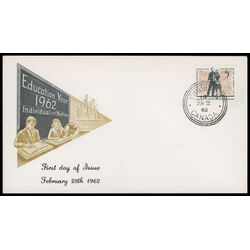 canada stamp 396 students 5 1962 FDC PC 038