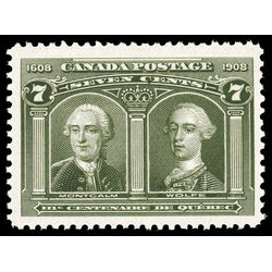 canada stamp 100 montcalm wolfe 7 1908 M VFNH 110
