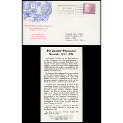 canada stamp 410 sir casimir czowski 5 1963 FDC PC 048