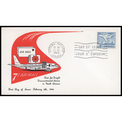 canada stamp 414 jet plane ottawa 7 1964 FDC PC 024