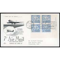 canada stamp 414 jet plane ottawa 7 1964 FDC LR 032