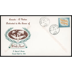 canada stamp 416 pacern in terris 5 1964 FDC PC 015