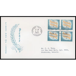 canada stamp 416 pacern in terris 5 1964 FDC BLOCK 018