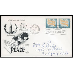 canada stamp 416 pacern in terris 5 1964 FDC PC 024