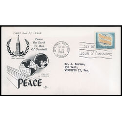 canada stamp 416 pacern in terris 5 1964 FDC PC 026