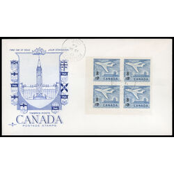 canada stamp 430 jet plane ottawa 1964 FDC BLOCK 033