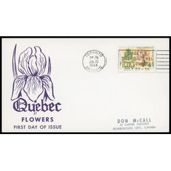 canada stamp 419 quebec white garden lily 5 1964 FDC PC 019