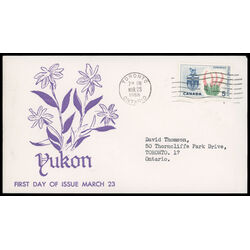 canada stamp 428 yukon fireweed 5 1966 FDC PC 021