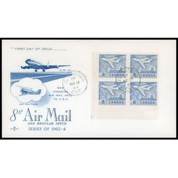 canada stamp 436 jet plane ottawa 8 1964 FDC LL 024