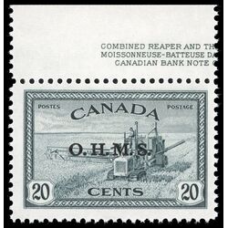 canada stamp o official o8 combine harvesting 20 1949 M VFNH 008