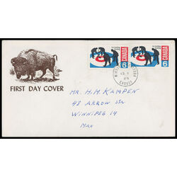 canada stamp 490 curlers on rink 6 1969 FDC PC 025