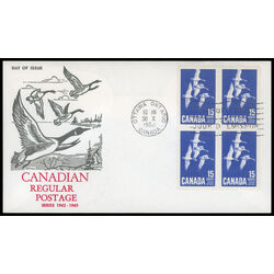 canada stamp 415 canada goose 15 1963 FDC BLOCK 045