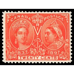 canada stamp 59 queen victoria diamond jubilee 20 1897 M F VF 095