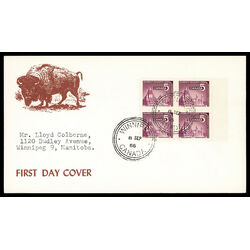 canada stamp 450 parliamentary library 5 1966 FDC BLOCK 022