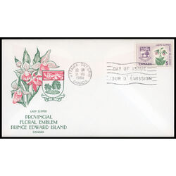 canada stamp 424 prince edward island lady s slipper 5 1965 FDC PC 015