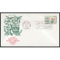 canada stamp 426 alberta wild rose 5 1966 FDC PC 023