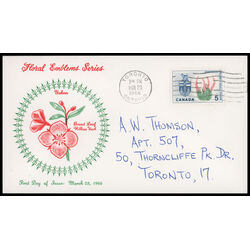 canada stamp 428 yukon fireweed 5 1966 FDC PC 022