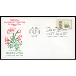 canada stamp 429 northwest territories mountain avens 5 1966 FDC PC 017