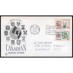 canada stamp 422 manitoba prairie crocus 5 1965 FDC COMBO 025