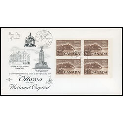 canada stamp 442 parliament buildings rear view 5 1965 FDC LR 026