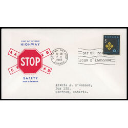 canada stamp 447 traffic signs 5 1966 FDC PC 017