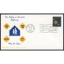 canada stamp 447 traffic signs 5 1966 FDC PC 023