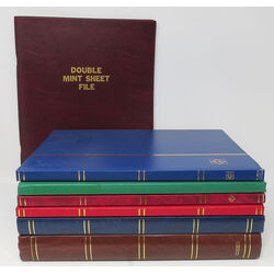 6 used stockbooks and 1 double mint sheet file