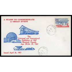 canada stamp 469 katimavik canadian pavillion 5 1967 FDC PC 038