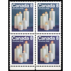 canada stamp 607ii christmas candles 8 1972 M BLOCK 001