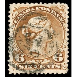 canada stamp 27 queen victoria 6 1868 U VF 048