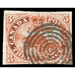 canada stamp 4 beaver 3d 1852 U F 182