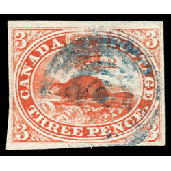 canada stamp 4 beaver 3d 1852 U VF 185