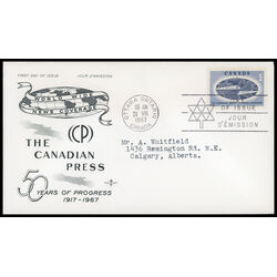 canada stamp 473 globe 5 1967 FDC PC 026