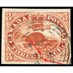 canada stamp 4 beaver 3d 1852 U VF 184
