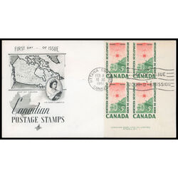 canada stamp 391 surveying crew 5 1961 FDC LR 033