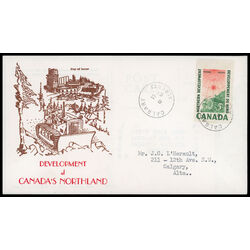 canada stamp 391 surveying crew 5 1961 FDC PC 040