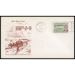 canada stamp 397 lord selkirk 5 1962 FDC PC 034