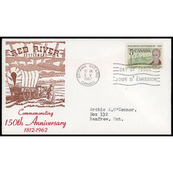 canada stamp 397 lord selkirk 5 1962 FDC PC 036