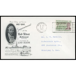 canada stamp 397 lord selkirk 5 1962 FDC PC 042