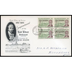 canada stamp 397 lord selkirk 5 1962 FDC BLOCK 044