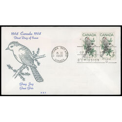 canada stamp 478 gray jays 5 1968 FDC PC 019