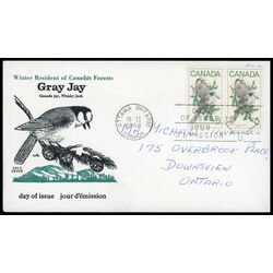 canada stamp 478 gray jays 5 1968 FDC PC 021