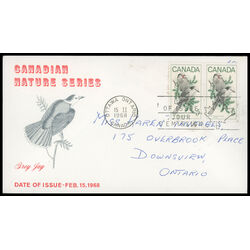 canada stamp 478 gray jays 5 1968 FDC PC 023