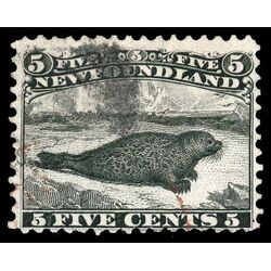 newfoundland stamp 26 harp seal 5 1866 U F 028