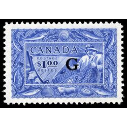 canada stamp o official o27 fisherman 1 00 1951 M VFNH 024