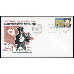 canada stamp 479 weather map and instruments 5 1968 FDC PC 027