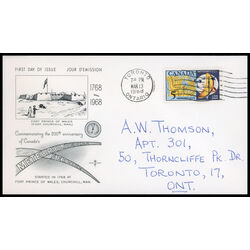 canada stamp 479 weather map and instruments 5 1968 FDC PC 028